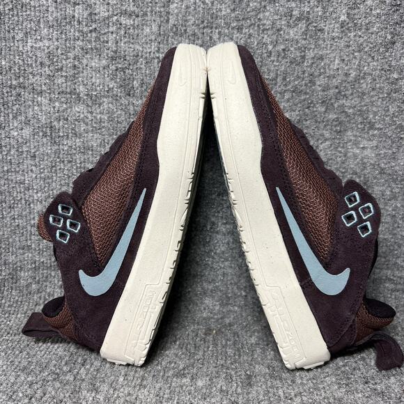 Nike SB Shoes Youth Size 2.5Y Brown Blue Mesh Suede Skateboarding FM4210-600 - Picture 6 of 9